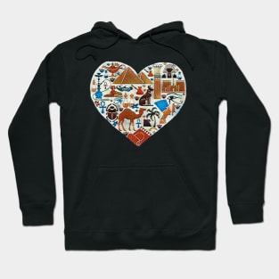 Bastet Egyptian Heart Hoodie